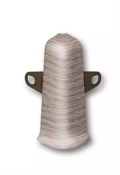 Наружный угол с крепежом для плинтуса 55мм "Деконика" 215 Дуб снежный dec_id_55_53