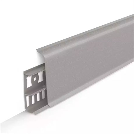 Плинтус с к/к 85 мм 2,2 м "Деконика" 036 Платиново - серый dec_id_85_136