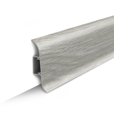 Плинтус 55 мм "Идеал Классик 2,2м" (2200х22х55) 253 Ясень серый ideal_55_181