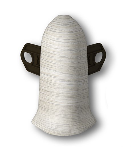 Наружный угол с крепежом 55мм "Идеал Классик" 252 Ясень белый ideal_55_98