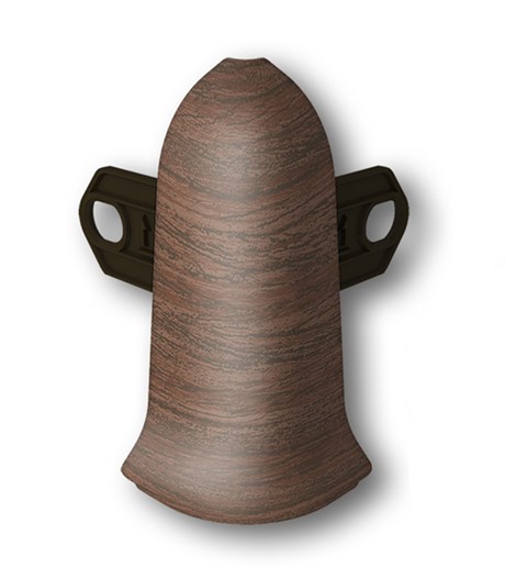 Наружный угол с крепежом 55мм "Идеал Классик" 293 Орех темный ideal_55_33