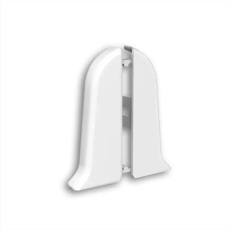 Торцевые (пара) для плинтуса 70мм "Идеал Классик"  001 Белый ideal_70_135