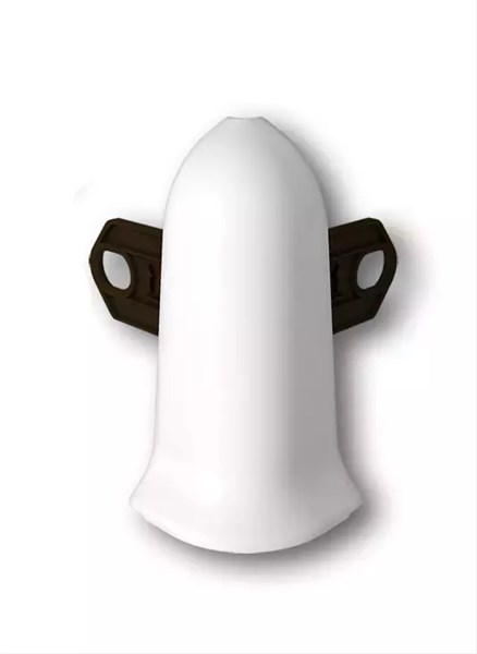 Наружный угол (внешний) с крепежом для плинтуса 70мм "Идеал Классик" 267 Клен беленый ideal_70_108