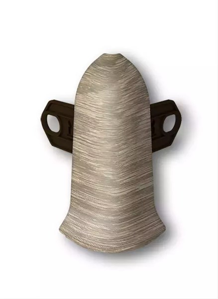 Наружный угол (внешний) с крепежом для плинтуса 70мм "Идеал Классик" 208 Дуб мокко ideal_70_38