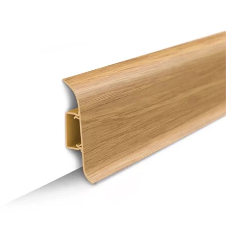 Плинтус напольный с центральной планкой 70мм 2,2м "Идеал Классик" 212 Дуб светлый ideal_70_1