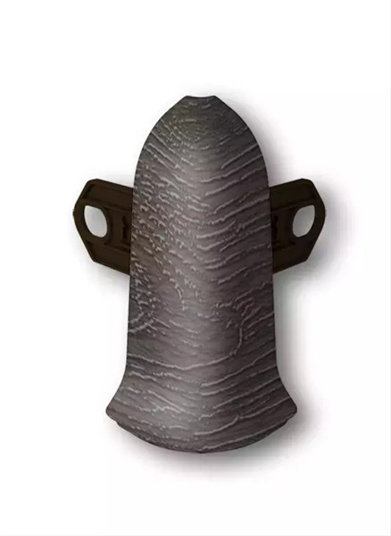 Наружный угол (внешний) с крепежом для плинтуса 70мм "Идеал Классик" 303 Венге темный ideal_70_8