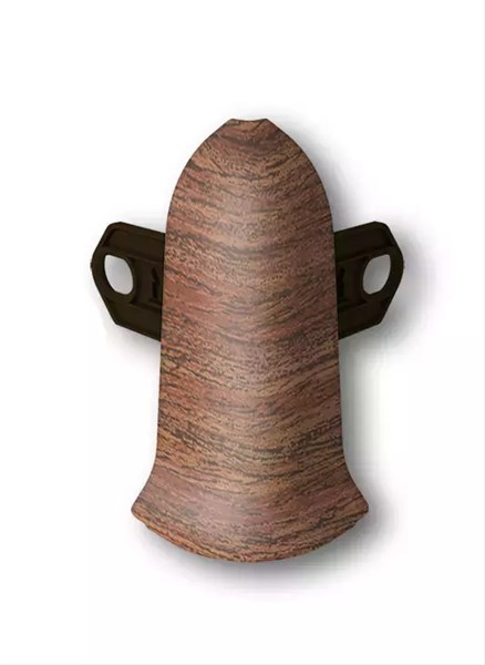 Наружный угол (внешний) с крепежом для плинтуса 70мм "Идеал Классик" 341 Ольха ideal_70_68