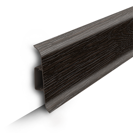 Плинтус напольный с центральной планкой 85мм 2,2м "Идеал Классик" 303 Венге темный ideal_85_46