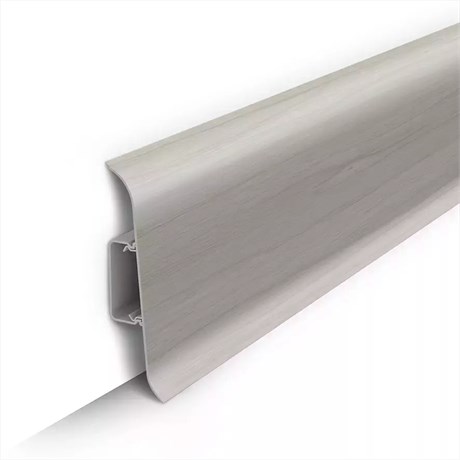 Плинтус напольный с центральной планкой 85мм 2,2м "Идеал Классик" 268 Клен серый ideal_85_81