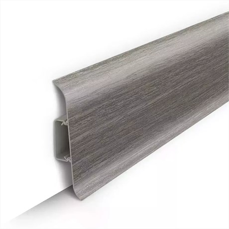 Плинтус напольный с центральной планкой 85мм 2,2м "Идеал Классик" 296 Орех серый ideal_85_96