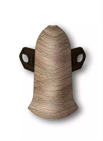 Наружный угол (внешний) с крепежом для плинтуса 85мм "Идеал Классик" 321 Падук ideal_85_53