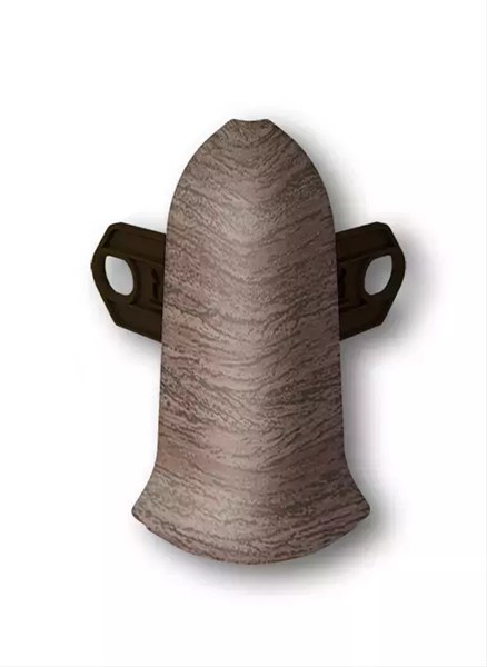 Наружный угол (внешний) с крепежом для плинтуса 85мм "Идеал Классик" 292 Орех миланский ideal_85_43