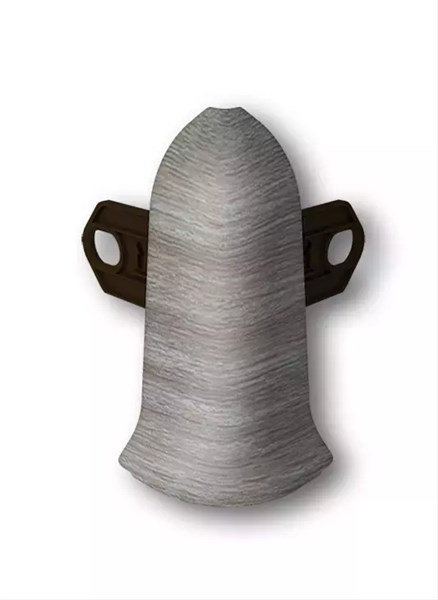 Наружный угол (внешний) с крепежом для плинтуса 85мм "Идеал Классик" 210 Дуб пепельный ideal_85_58