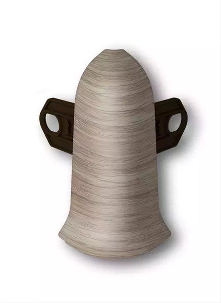 Наружный угол (внешний) с крепежом для плинтуса 85мм "Идеал Классик" 211 Дуб рустик ideal_85_68