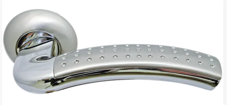 Ручка дверная MH-02P SN/CP Цвет - белый никель/хром MH-02P SN/CP