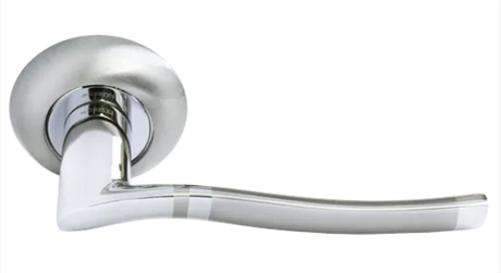 Ручка дверная MH-04 SN/CP Цвет - белый никель/хром MH-04 SN/CP