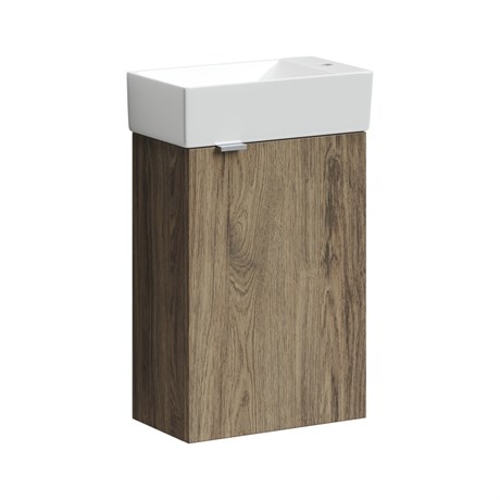 Тумба подвесная c раковиной Mini, правая, дуб чарльстон 355х205х500 MN35ECHR/CN5007