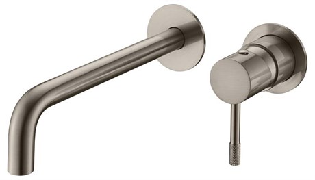 Смеситель для умывальника из стены, Uno. Nickel Brush 465-NB