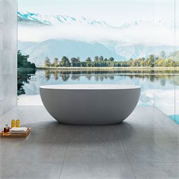 Ванна Solid Surface Vincea VBT-6S01MG, 1700*750*550, серый/белый мат., слив-перелив VBT-6S01MG