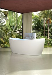 Ванна Solid Surface Vincea VBT-6S03MW, 1700*800*630, белый мат., слив-перелив в комплекте VBT-6S03MW
