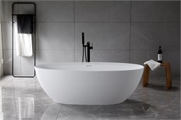 Ванна Solid Surface Vincea VBT-4S01MW, 1700*760*560, белый мат., слив-перелив в комплекте VBT-4S01MW