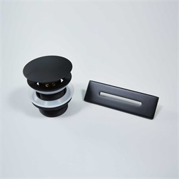 Донный клапан и съемная накладка перелива VDR-4B, цвет черный VDR-4B