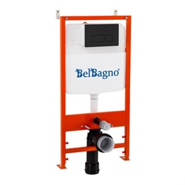 Комплект 2 в 1 Система инсталляции для унитазов BelBagno BB026 с кнопкой смыва BB026_BB044NERO