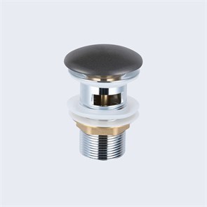 Донный клапан с керамической крышкой Vincea DBS-216MA, антрацит мат. крышка, без перелива