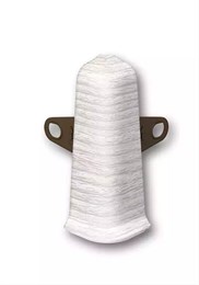 Наружный угол с крепежом для плинтуса 55мм 