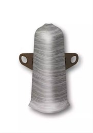 Наружный угол с крепежом для плинтуса 55мм 