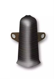 Наружный угол с крепежом для плинтуса 55мм 