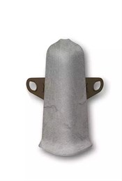 Наружный угол с крепежом для плинтуса 55мм 