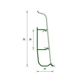 Плинтус с к/к 70 мм 2,2 м 
