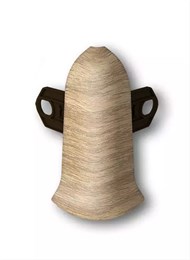 Наружный угол (внешний) с крепежом для плинтуса 85мм 