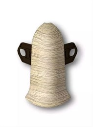 Наружный угол (внешний) с крепежом для плинтуса 85мм 