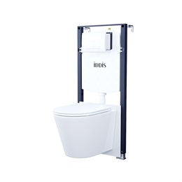 Комплект инсталляции 3 в 1  клавиша смыва белая, Basic, IDDIS, BASC030i73 BASC030i73