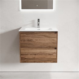 Тумба подвесная Libra дуб чарльстон 590х450х500 мм c раковиной LB60ECH/CN7001