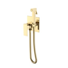 Смеситель гигиенический Qubic Shine Gold 477-G