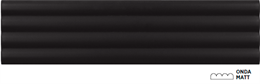 Плитка керамическая настенная 28521 COSTA NOVA ONDA Black Matt 5x20 см Equipe 28521