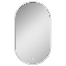 Зеркало Prime White Led 450х800 в МДФ раме, холодная подсветка ЗЛП1099