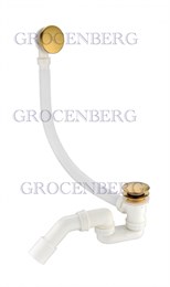 Автоматический сливы-перелив для ванны Grocenberg GB230GL золотой брашированный GB230GL