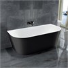Ванна акриловая Vincea VBT-421-1700MB, 1700*800*580, цвет черный матовый/белый матовый, щелевой перелив, слив белый VBT-421-1700MB - фото 111982