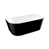Ванна акриловая Vincea VBT-421-1700MB, 1700*800*580, цвет черный матовый/белый матовый, щелевой перелив, слив белый VBT-421-1700MB - фото 111983