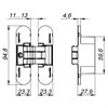 Петля Armadillo (Армадилло) скрытой установки U3D4000 BL (9540UN3D) черный U3D4000 BL - фото 113356