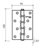 Петля универсальная  ADDEN BAU 100X70X2.5 4BB 100X70X2.5 4BB - фото 114093