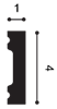Плинтус гибкий SX162F (2000х40х10) SX162F - фото 114894