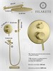 Душевая система скрытого монтажа FILARETE Roun FL1020 (Матовое золото) FL1020