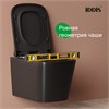 Унитаз подвесной безободковый, чёрный матовый, Bild, IDDIS, BILR2BMi25 BILR2BMi25