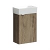 Тумба подвесная c раковиной Mini, правая, дуб чарльстон 355х205х500 MN35ECHR/CN5007
