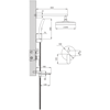 Душевая система, встраиваемая, оружейная сталь, B80713-3 B80713-3